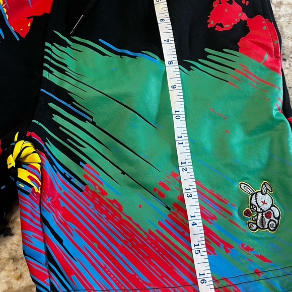 BKYS Mens Feeling Lucky French Terry Shorts - Black/Multi - Picture 5 of 5